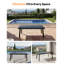 Table basse d'extérieur en aluminium Table Table de patio résistante à la rouille avec finition grain de bois, conception écologique et moderne pour jardin, balcon et jardin-808401266
