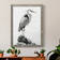 Shoreline Heron In B&W I Premium Framed Canvas - Ready To Hang