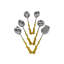 Gilles 6 Piece Stainless Steel Hostess Set