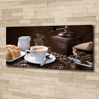 Croissants And Coffee - Wrapped Canvas Print