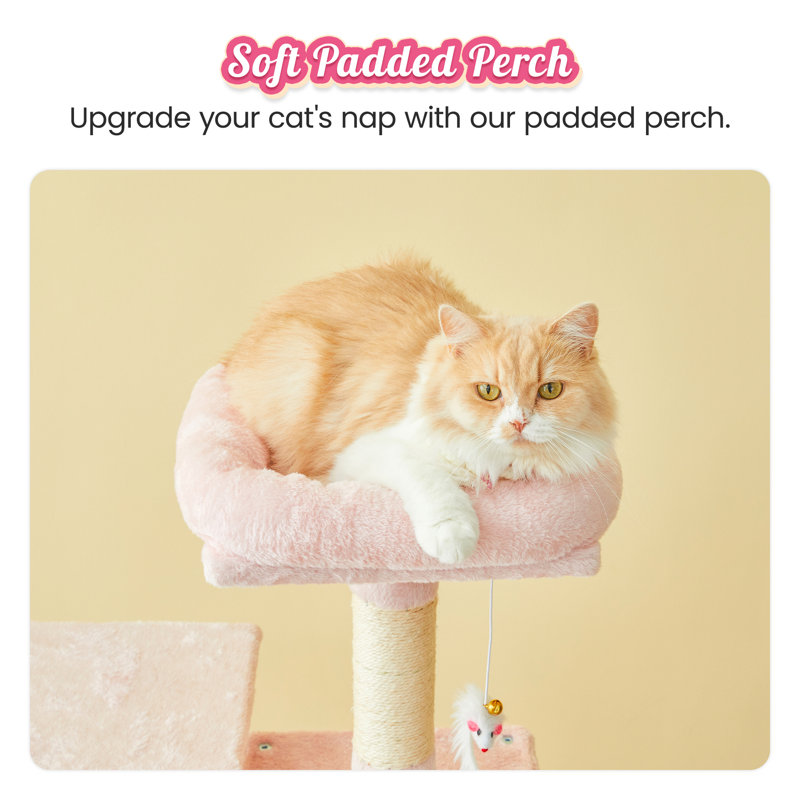 Grand condo 64 "pour chat, Rose, H 63,8 po x l 19,7 po x P 19,7 po