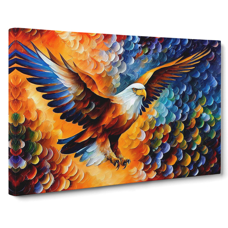 Eagle Bird Vol.1 Abstract - Wrapped Canvas Print, 50cm H x 76cm W x 3cm D