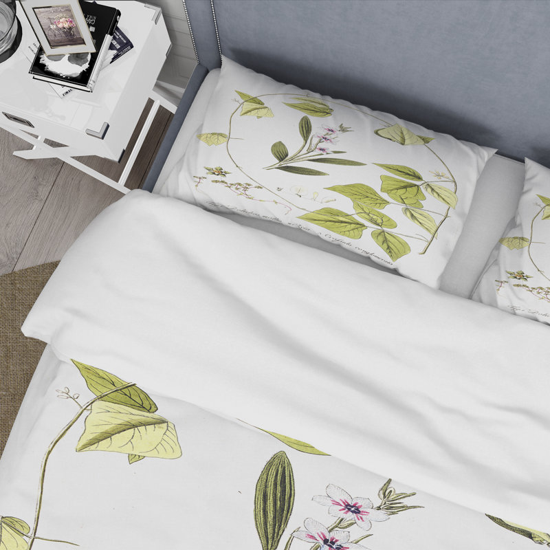 Vintage Botanicals XXI - Ensemble de housse de couette traditionnel - Microfibre de polyester