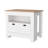 White 2-Door Kitchen Island With Extra Storage Capacity - 3 Shelves Charming Options 2 Doors &-49104779