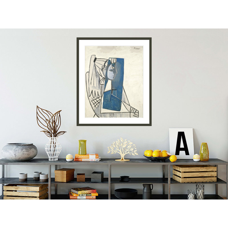 Portrait de Sylvette David par Pablo Picasso, impression giclée sur cadre, H 39,58 po x l 33,5 po