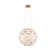 70 - Light Unique Gold Honeycomb ORB Dimmable LED Chandelier With White Acrylic Diffusers