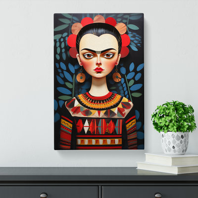Frida Kahlo Constructivism - Wrapped Canvas