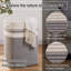 Modern Gray Cotton Laundry Hamper