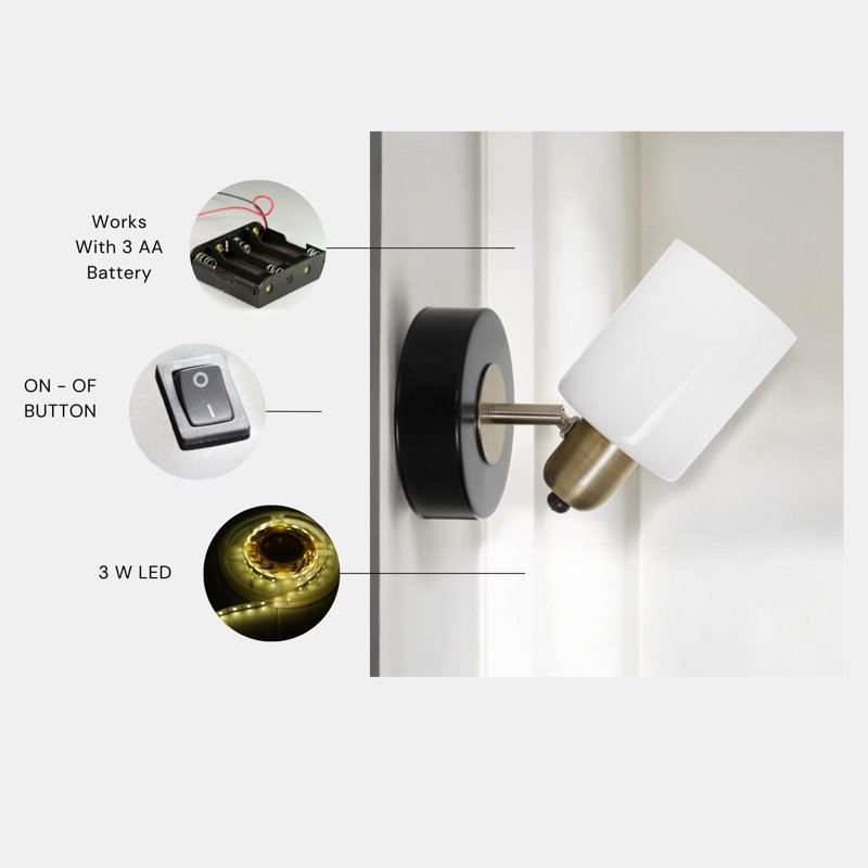 Averell LED Wallchiere, Black
