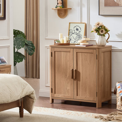 Buffet avec rangement, crédence en arc de 31,5 po avec 2 portes et tablettes réglables, armoire à café de style Mid-Century pour la cuisine, le salon et le vestibule