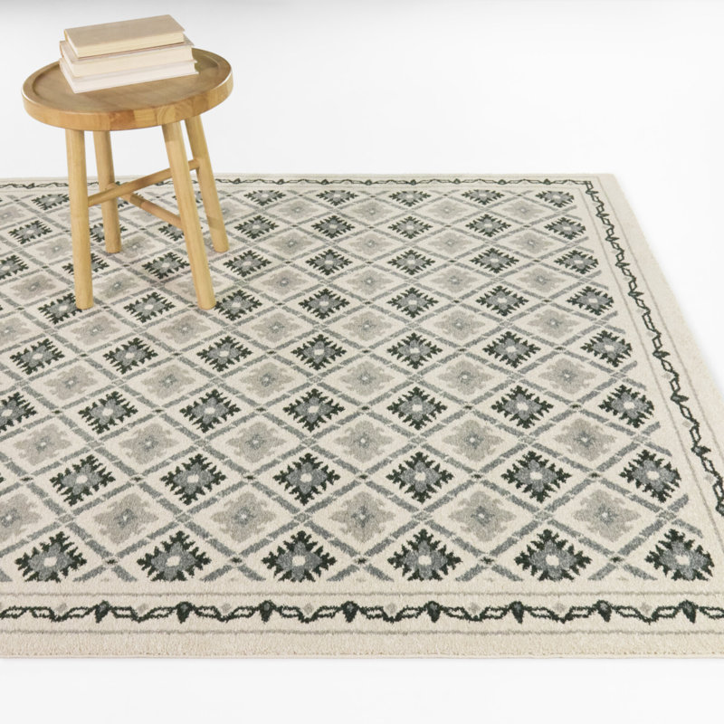 Tapis bleu Ansel, 7 pi 10 po x 10 pi