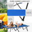Lit de camp pliant pour 2 personnes pour adultes, lit de camp portatif extérieur extra large de 50 po avec sac de transport, lit de camping surélevé, plage, bleu