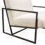 Fauteuil d'appoint de luxe en tissu texturé Bone Boucle avec structure thermolaquée noire