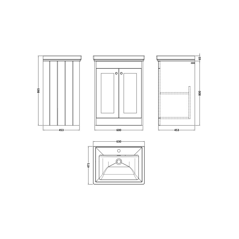 Mankato 630 mm Bathroom Vanity