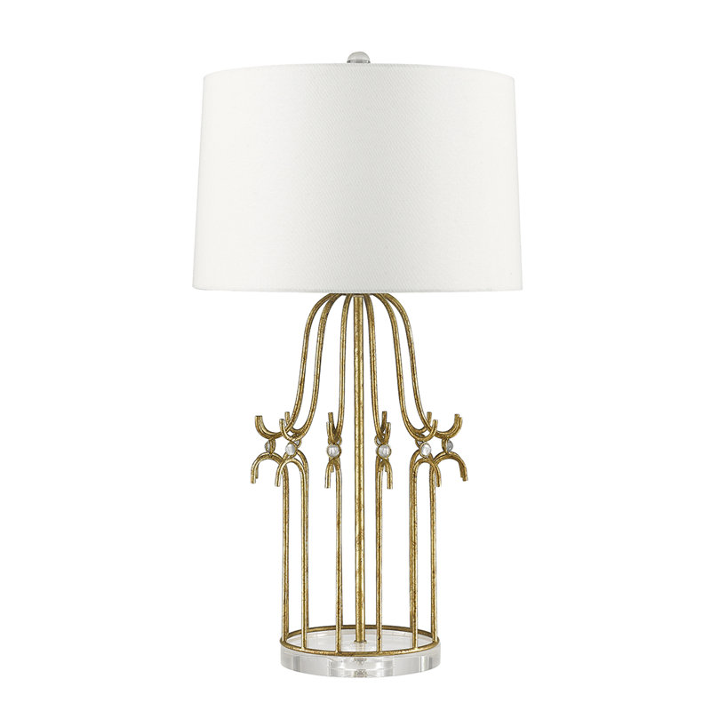Nixon Metal Table Lamp, Distressed Gold