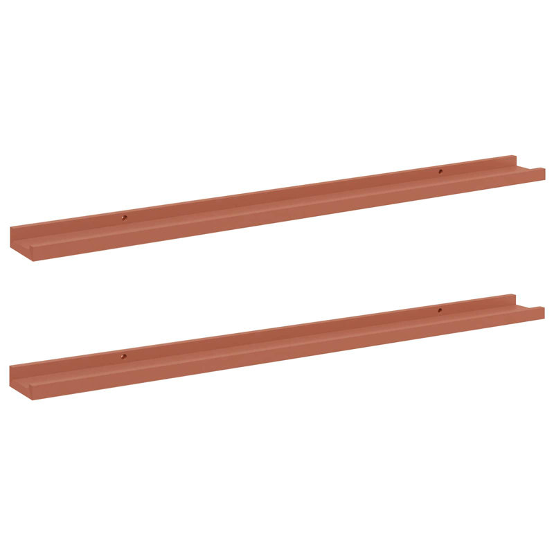 Floating Shelf, Red, 3cm H x 100cm W x 9cm D