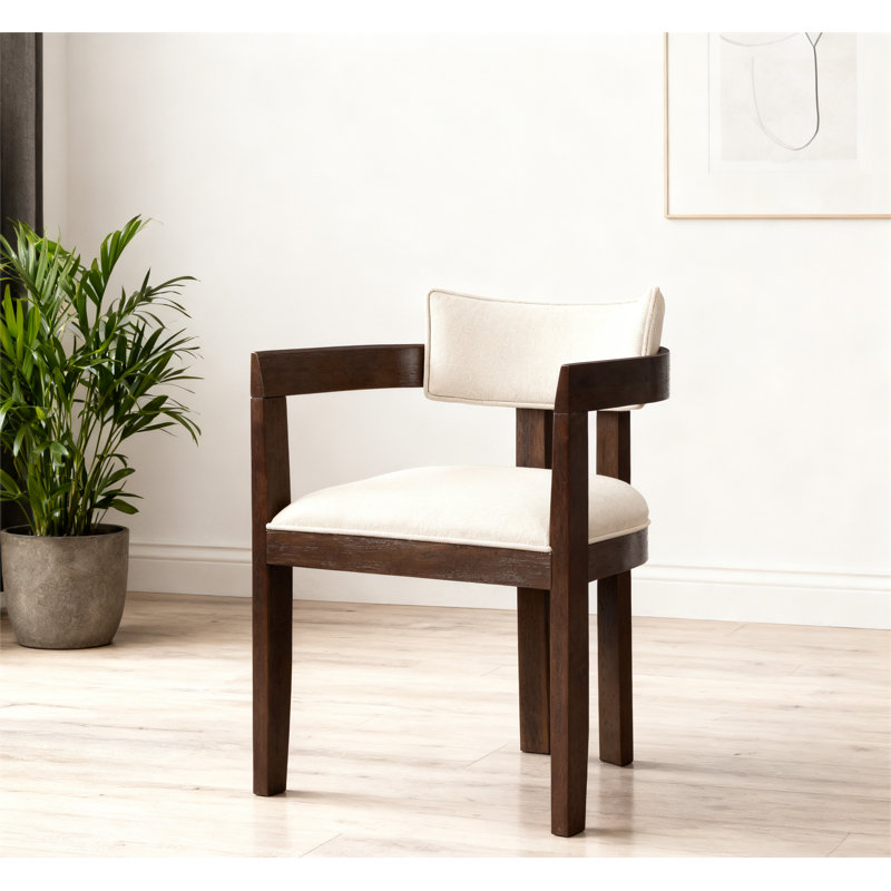 Chaises de salle à manger élégantes, Noyer, Beige