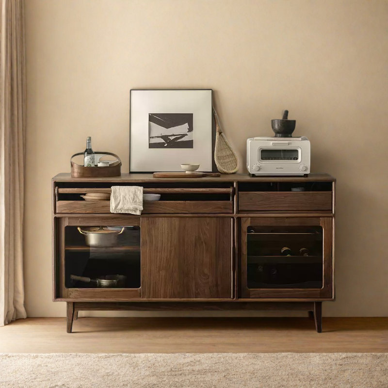 Simple Multi-Functional Sideboard, 34.65" H x 55.12" L x 16.54