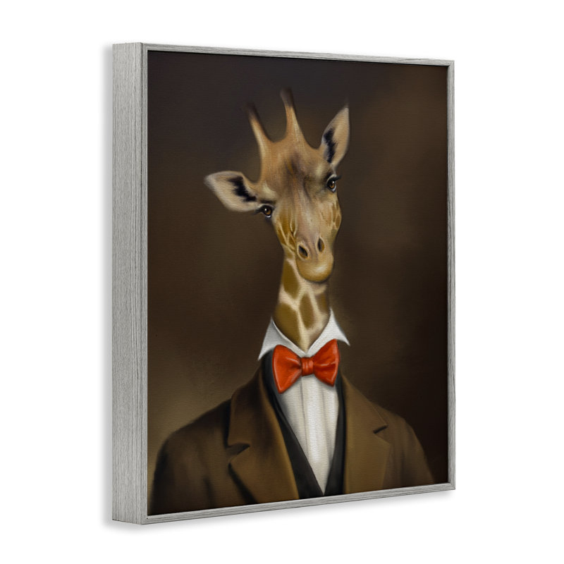 «Gentleman Giraffe Bowtie», estampe numérique, conception par Matthew Piotrowicz, Estampe numérique Farmhouse