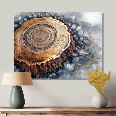 «Crystal Winter Wood Slide Harmony - Trees», reproduction d'art en métal