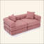 Canapé-lit modulaire pour appartement, canapé-lit convertible, structure de forme fixe et accoudoirs amovibles, canapé-lit pliant pour petits espaces, sans assemblage, velours côtelé-98695417