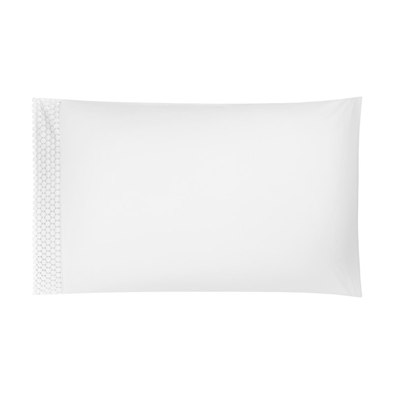 Magnolia 100% Cotton Percale pillowcases (pack 2 un), white-white, King