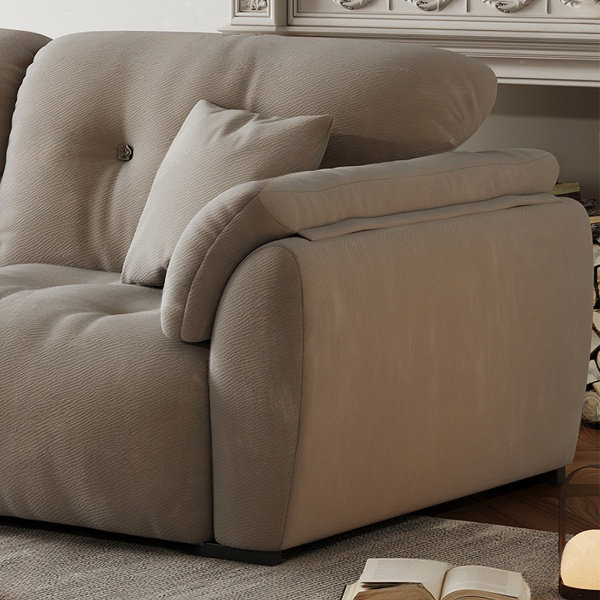 style simple sofa with adjustable backrest, 33.46" H x 141.73" W x 47.24" D, 5
