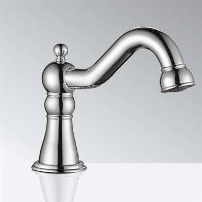 BathSelect Deck Mount Commercial Chrome Touchless Automatic Sensor Faucet