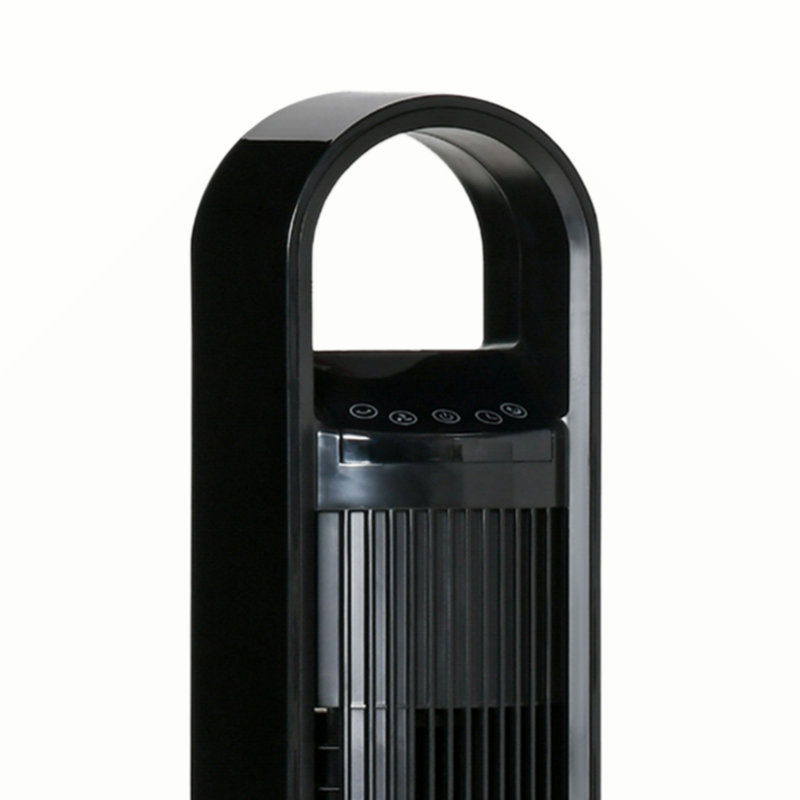 39.25" Tower Fan Cooling For Bedroom With 80° Oscillating, 3 Speed, 12H Timer, LED Sensor Panel, Remote Control, Handle, Black