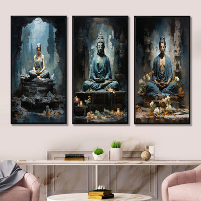 Dhyan Mudra Hindu Spirituality - Hinduism Wall Decor Set Of 4