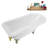 62" Streamline Clawfoot Tub,Tray,Drain, Clawfeet-101628983-102218223