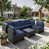 Black Rattan Navy Blue selected