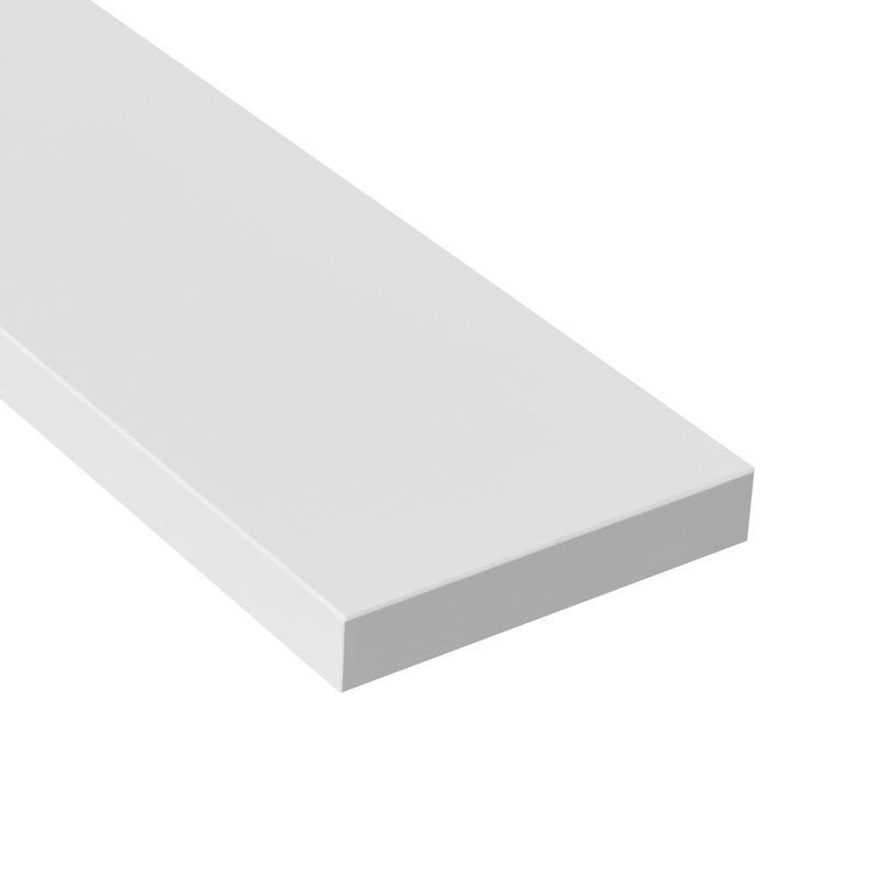 Crédence latérale de meuble-lavabo en pierre reconstituée de 54 cm (21,25 po) couleur blanc Ariston