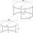 Hanover gray two-piece nested artificial marble round coffee table