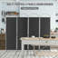 221cm W x 188cm H 4 - Panel Metal Folding Room Divider