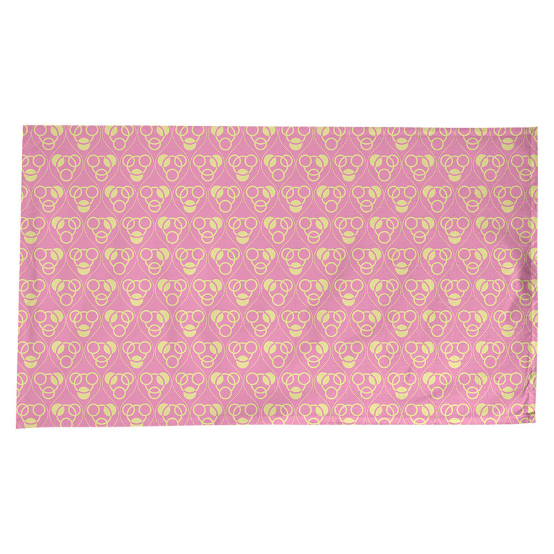 Classic Circles and Waves Tablecloth, Pink/Yellow