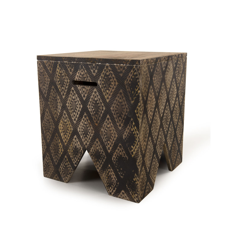 Eawood Solid Wood Accent Stool