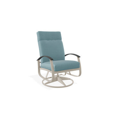 Chaise berçante pivotante réglable avec coussins Askar