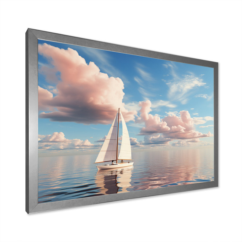 Ameley sur toile, H 16 po x l 32 po x P 1 po, Cadre simple argenté