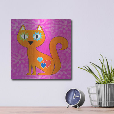 Winston Porter 'Day Of The Dead Cat' by Linda Woods, Metal Wall Art, 24"x24"