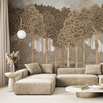 Papier peint Serene Greenery And Blooming Trees
