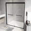 Porte de douche à cadre double coulissante noire l 56 à 60 po x H 72 po-116835886