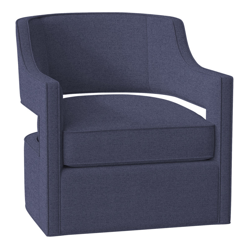 Fauteuil pivotant l 29,5 po Phoebe, Polyester indigo 8789