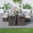 Theone 8 - Person Wicker Patio Dining Set with Square Table , Cushions Included