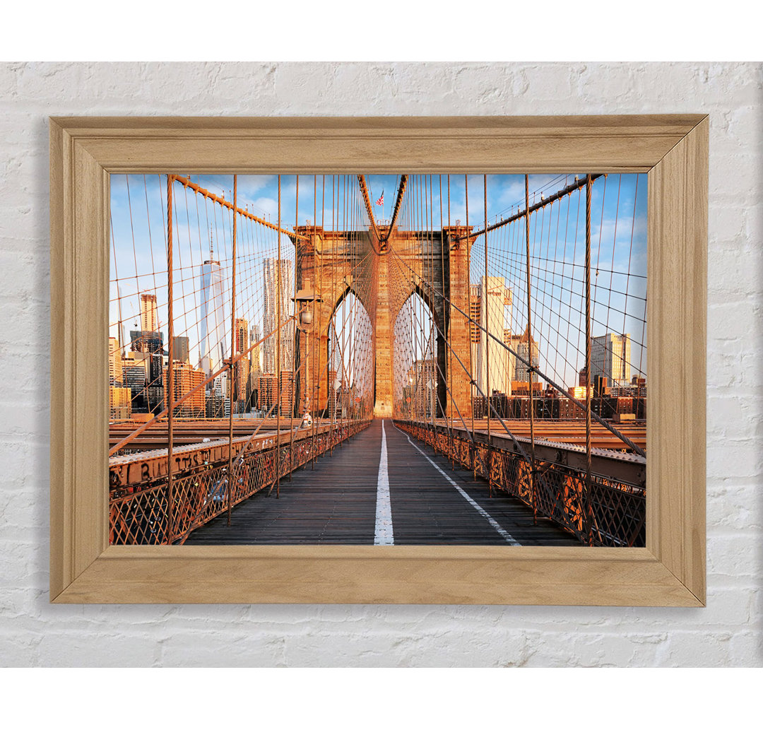 Brooklyn Bridge Struktur - Einzelner Bilderrahmen Kunstdrucke