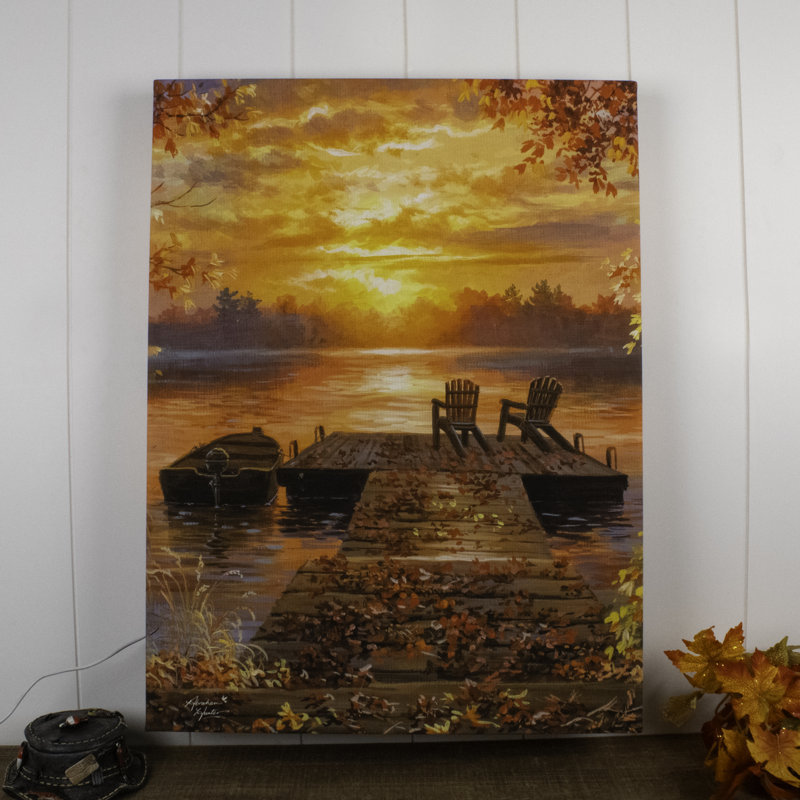 «Tennessee River Sunset», art mural entièrement éclairé à DEL 18 x 24