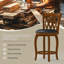 Tabouret pivotant rembourré avec structure en bois massif-2069739332-2069739331