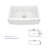 White Farmhouse Sink Workstation - 33 Inch White Ceramic Single Bowl Farm Kitchen Sink