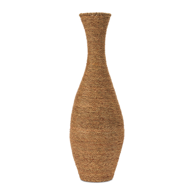 Woven Seagrass Floor Vase, 34.5"H