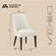 Chaise de salle à manger recouverte de bois d'hévéa Beige-334096132